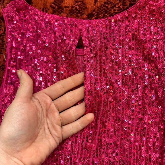 NWT Pink Sequence Tank Top (CeCe Swings brand) - Picture 3 of 5
